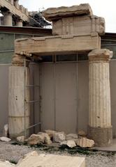 Hellenistic stoa fragments in the Parthenon, Athens Acropolis