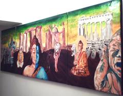 Mohr2009 triptych Godsdance oil on canvas 200x60cm