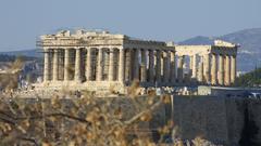 Philopappos Hill view of the Parthenon