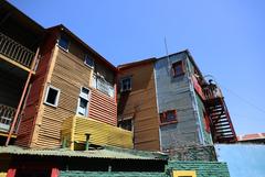 colorful buildings at La Boca neighborhood in Buenos Aires