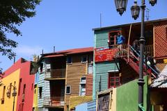 Colorful street in La Boca, Buenos Aires