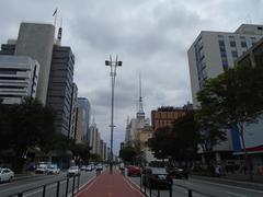 Avenida Paulista in São Paulo with bustling cars and people