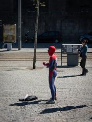 Spiderman cosplayer at Porto, Portugal