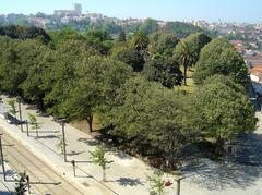 Panoramic view of Vila Nova de Gaia with the Douro River and historic buildings