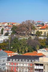 Panoramic view of Lisbon, Portugal with the Tagus River in the background