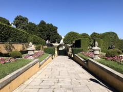 Panoramic view of the gardens of Palácio de Cristal in Porto