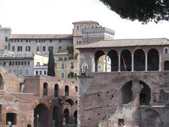 Panoramic view of Rione X Campitelli in Rome, Italy