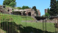 ancient Roman ruins of the Roman Forum in Campitelli, Rome