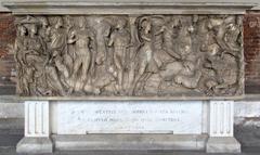 ancient Roman sarcophagus of Phaedra and Hippolytus