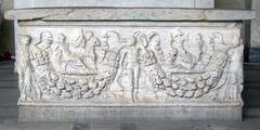 Ancient Roman sarcophagus of Caius Bellicus Natalis Tabanianus