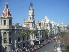 Folklore festival in front of Valencia City Hall