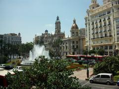 Town Hall Square in Valencia viewed from the Film Archive