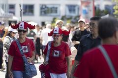 Canada Day celebration at Canada Place in 2024