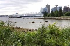 Canada Place and cruise ships as seen from Stanley Park, Vancouver