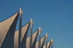 Sail roof of Canada Place at evening in Vancouver