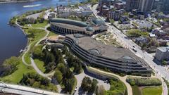 Aerial view of the Canadian Museum of History in Canada