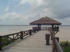 Trapiche do Mangal das Garças with Baía do Guajará in the background, Belém, Pará, Brazil