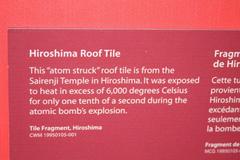 Hiroshima roof tile artifact