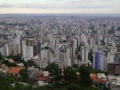 View of São Pedro and Santo Antônio neighborhoods from Mangabeiras in Belo Horizonte, Brazil.