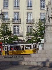 A tram at Praça Luís de Camões in Lisbon, April 2007