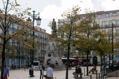 Luís de Camões square in Lisbon, Portugal