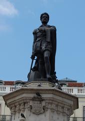 Statue of Luís de Camões at Praça Luís de Camões in Lisbon, Portugal