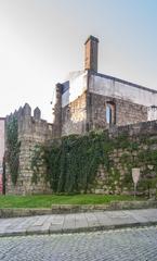 Primitive battlements in historical center of Porto, Portugal