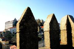 Battlements on city walls of Porto