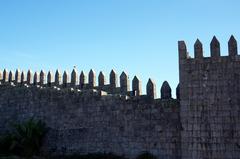 City wall from Ponte Luís I in Porto