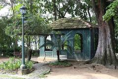 Iron gazebo with climbing plants at the Museu Casa de Benjamin Constant