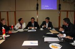 Mauricio Macri presiding a cabinet meeting at Reserva Ecológica in Costanera Sur