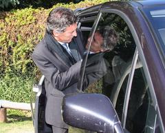 Mauricio Macri presiding over a cabinet meeting in Reserva Ecológica, Costanera Sur