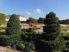 Schlosspark Brühl in autumn with Augustusburg Palace