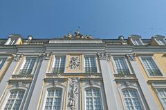 Swallows over Augustusburg Palace in Brühl, summer 2019