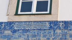 Panel of tiles on the east facade of the Palace of the Counts of Óbidos