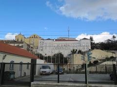 Lisbon cityscape with river in view