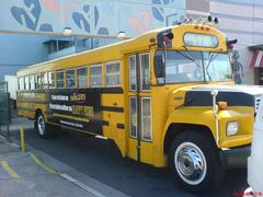 American school bus at Shopping Dom Pedro