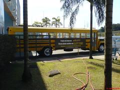 American school bus at Shopping dom Pedro in Brazil