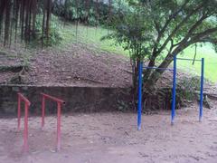 Outdoor gym section at Parque Eduardo Guinle in Rio de Janeiro