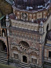 View from Campanone to Colleoni Chapel in Bergamo