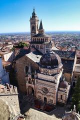 Aerial view of Colleoni Chapel in Bergamo, Italy