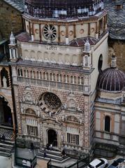 View from Campanone to Colleoni Chapel in Bergamo