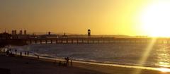 Ponte dos Ingleses in Fortaleza during sunset