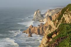 Scenic landscape of Parque Natural de Sintra-Cascais with lush greenery and mountain views