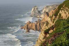 Scenic view of Parque Natural de Sintra-Cascais with lush greenery and mountains