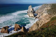 Praia da Ursa beach in February near Cabo da Roca, Portugal