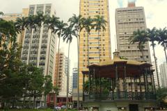 Praça Carlos Gomes in panoramic view