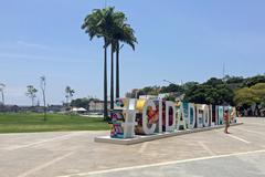 Praça Mauá in Rio de Janeiro with modern buildings and palm trees