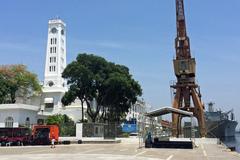 Praça Mauá in Rio de Janeiro with modern buildings and blue sky