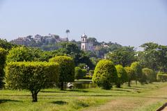 Scenic view of Rio de Janeiro with waterfront and mountains